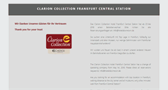 Desktop Screenshot of clarion-collection-frankfurt.com