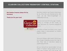 Tablet Screenshot of clarion-collection-frankfurt.com